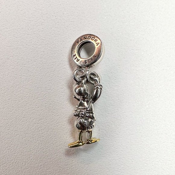 Pandora Disney 100th Anniversary Donald Duck Diamond Dangle Charm - Picture 2 of 5